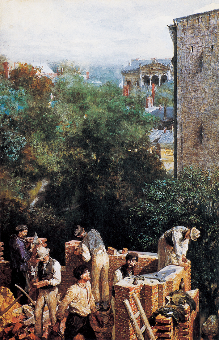  Adolpyh Von Menzel —— 工地上的泥瓦匠